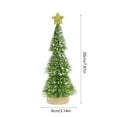 thumbnail image 3 of Flocked Christmas Tree Mini Christmas Tree with Star Plastic Winter Snow Ornaments Tabletop Trees for Holiday Party Room Decor Home Table Top Christmas Decoration Diorama Models 1 Pcs(Green), 3 of 6