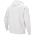 thumbnail image 3 of Men's Colosseum White Wisconsin Badgers Double Arch Pullover Hoodie, 3 of 3