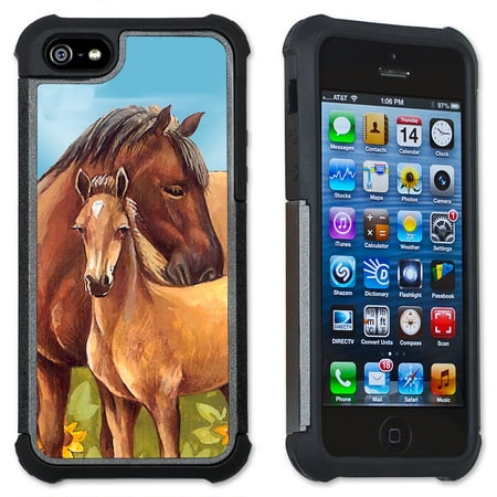 Horses in Sunflowers - Maximum Protection Case / Cell Phone...