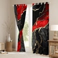 thumbnail image 3 of Homewish Chic Abstarct Ombre Curtains Pack of 2 (42x84 Each), Black Red Fashion Marble Curtains Blackout, Teens Kids Adult Men Women Bedroom Curtains, Curtains Blackout Decor, 3 of 6