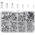 thumbnail image 1 of Ficarrico 600 Pcs Embouts de C a ble Non Isol é s 0,5/0,75/1,0/1,5/2,5/4,0/6,0 mm 2 Connected eurs Bout à Bout Terminaison à Sertir de C a ble dan Une Bo ? colección te en Plastic pour les Projets D, 1 of 5