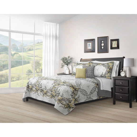 Quilt 3PC Set K Forever Yellow