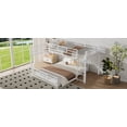 thumbnail image 5 of L-shaped Metal Twin over Full Size Bunk Bed, White, 5 of 9