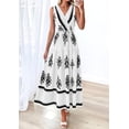 thumbnail image 3 of PRETTYGARDEN Womens Floral Maxi Dress Sleeveless Vneck Belt Ruffle Long Dresses Boho Summer Beach Vacation Clothes, 3 of 10