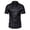 Black, variant on Mens Short Sleeve Fashion Button Up Shirt Rose Print Casual Slim Dress Shirt Black XXL
