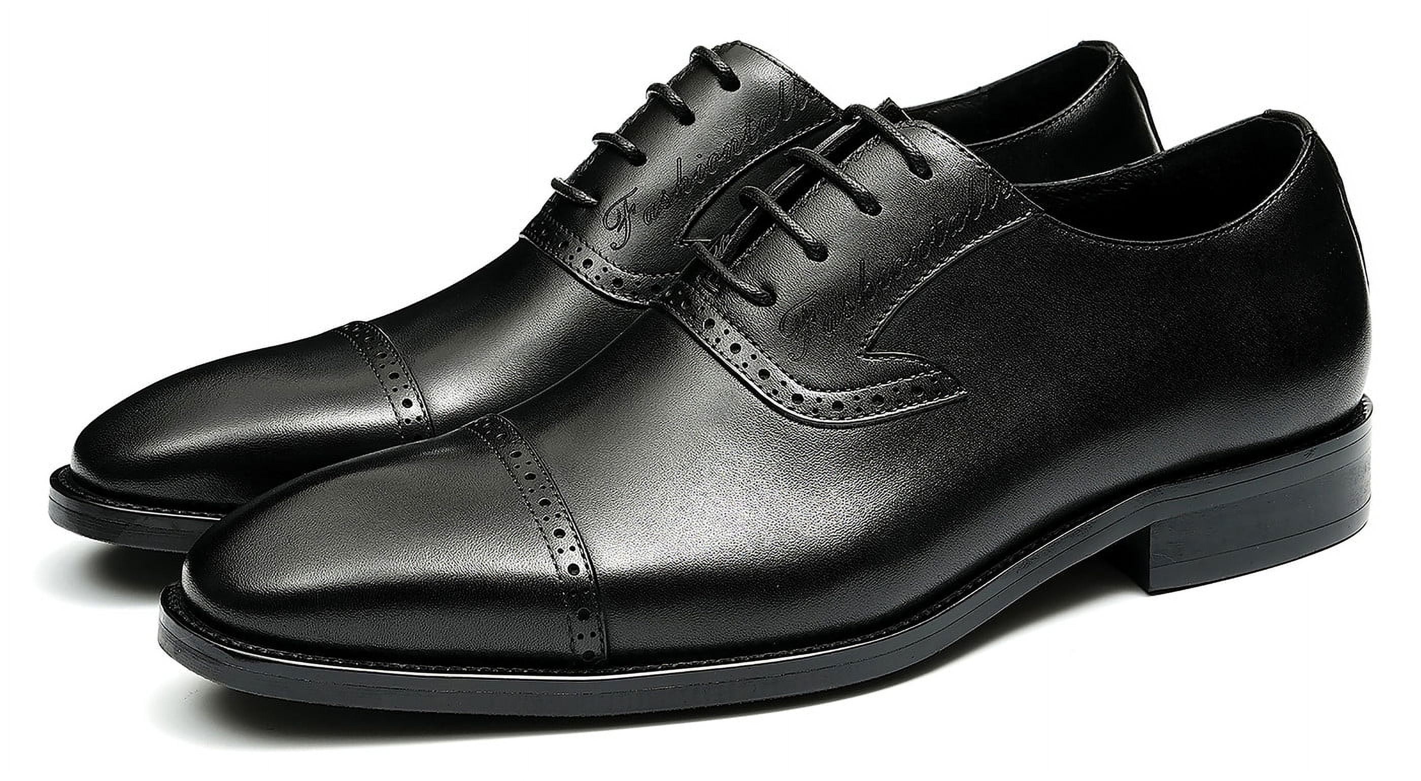 Santimon Black Dress Shoes for Men Classic Lace up Oxford Shoes Business  Formal Shoes for Wedding Formal Occasions US 6 - Walmart.ca