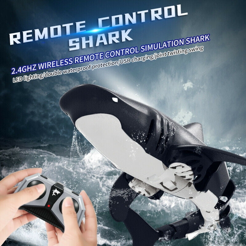 Waterproof Remote Control Mini Shark Electric Toy RC Boat Swinging