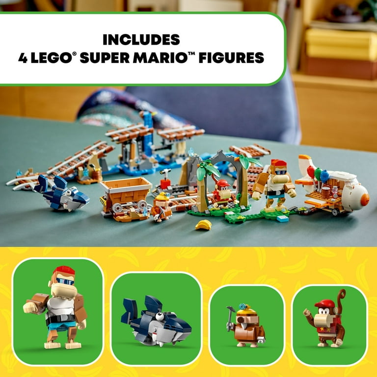 LEGO Super Mario Diddy Kong's Mine Cart Ride Expansion Set 71425, Collectible Building Toy with Brick Built Funky Kong Figure, Super Mario Gift Set LEGO Super Mario Diddy Kong's Mine Cart Ride Expansion Set 71425, Collectible Building Toy with Brick Built Funky Kong Figure, Super Mario Gift Set