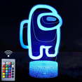 thumbnail image 1 of Night Light 3D Illusion Table Lamp For Kids With Remote Controller 16 Colors -- A13, 1 of 5