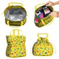 thumbnail image 2 of Yellow Dinosaur Plant Pattern Drawstring Lunch Bag Women - Drawstring Lunch Bag Insulated for Work Office - Stain-Resistant Large Lunchbags for Women with Multi-Pockets, 2 of 6