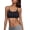 Black, variant on Women's U-Back Cami Bra, Thin & Seamless Low-Back Bralette for Summer Wear and Layering Brick Red S