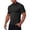 Black, variant on Muscle Shirts for Men Summer Lightweight Short Sleeve Neck Slim Fit Moisture Wicking Athletic Workout Gym Tshirt