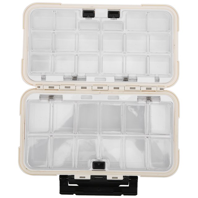 Organizador de Caja de Aparejos Portátiles, Caja de Pesca de PlásTico Caja de Almacenamiento de Gancho de Señuelo para Agua de Agua Salada Río Ponk Agua Dulce