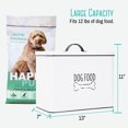 thumbnail image 2 of Outshine White Farmhouse Metal Dog Food Storage Container | Large Dog Food Canister with Fitted Lid | Cute Container for Dog Food | Decorative Dog Food Bin | Best Gift for Dogs and Pet Owners, 2 of 8