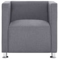 thumbnail image 5 of vidaXL Cube Armchair Light Gray Fabric, 5 of 5
