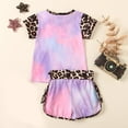 thumbnail image 6 of Fesfesfes Toddler Girls Clothes Set Colorful Short Sleeve Shirt Short Pants Summer Outfit, 6 of 9
