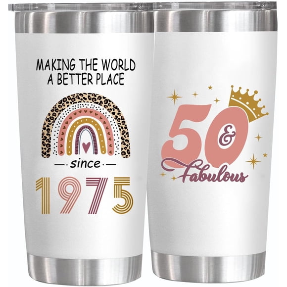 50th Birthday Gifts for Her,50th Birthday Gift for Women,Cool Gifts for 50 Year Old Woman,50 Year Old Gift for Women for Friend Mom Sister-20 Oz Tumbler