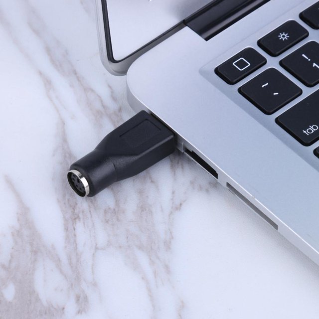 2 uds PS/2 hembra a USB macho adaptador convertidor divisor conector para PC