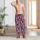thumbnail image 2 of Balery Halloween Black Cats Pantalones de pijama para hombre, pijama ultraligero, pantalón de descanso-Large, 2 of 6