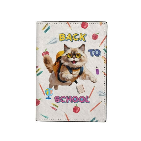 Back to School Cute Ragdoll Travel Passport Wallet Cat Lover Kitten Owner Gifts Idea PU Leather Passport Holder Cover - 13010