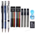 thumbnail image 1 of 2.0 Retractable Mechanical Metal/Plastic Pencil Colored Black 2mm Refill 2B Lead Professional Pen For Sketch Drawing School, 1 of 6