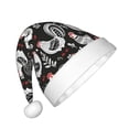 thumbnail image 2 of Honeii Laying Hens And Roosters Print Hat Santa Claus Hat For Xmas Party, Christmas Caps For Boys Girls Child,Christmas Beanie, 2 of 6