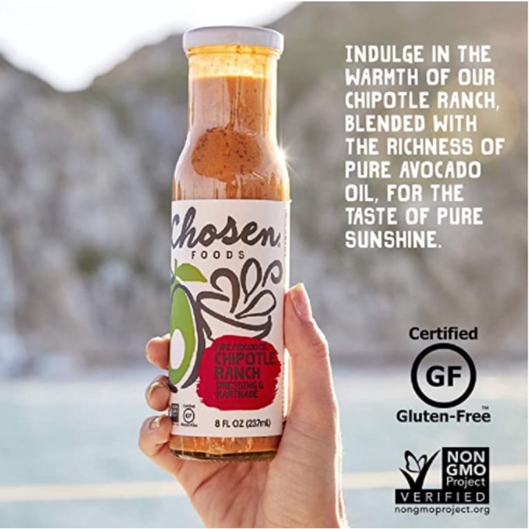 Chosen Foods Chipotle Ranch Dressing, Marinade 8oz - Walmart.com
