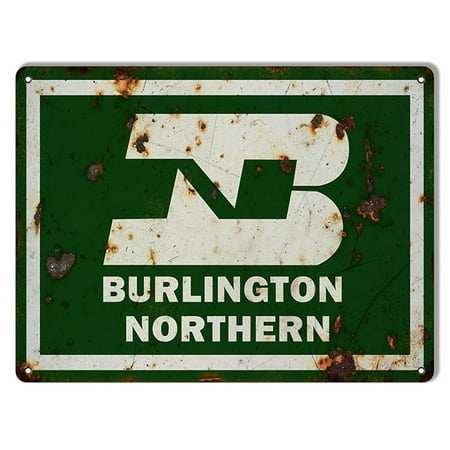 - Distressed Burlington Northern Railroad Sign 9