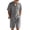 Gray, variant on Men'S 2 Pieces Shirt Set Short Sleeve Button Down Casual Hippie Holiday Beach T-Shirts Shorts Outfits White XXXL