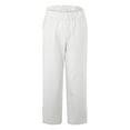 thumbnail image 3 of Gubotare Women's Pants Casual Women's Cropped Mid-Rise Skinny-Fit Chino Pant (White,XL), 3 of 5