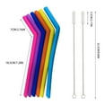 Needhep Premium Reusable Silicone Drinking StrawsClear Reusable Straw,Replacement Straw For 40