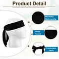 thumbnail image 3 of Uxcell Head Ties Headband Ninja Karate Headband Adjustable Sports Tie Back Black, 3 Pack, 3 of 7