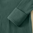thumbnail image 6 of Newborn Boys Girls Clothes Infant Baby Romper Cotton Ribbed Knit Long Sleeve Front Zip Up Jumpsuit Onesie (12-18 Monthss, Green), 6 of 7