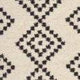 thumbnail image 3 of SAFAVIEH Moroccan Fringe Shag Serafim Geometric Area Rug, Cream/Charcoal, 5'3" x 7'6", 3 of 6