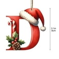 thumbnail image 3 of Moocorvic Personalized 26 Initials Letters Ornaments, Acrylic Alphabet Christmas Tree Decorations(D), 3 of 8