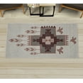 thumbnail image 1 of Tribal Decorative Rug, Hand Drawn Dreamcathcher Folkloric Birds Image Ethnic Ikat Design, Quality Carpet for Bedroom Dorm and Living Room, 6 Sizes, Pale Taupe Burgundy, by Ambesonne, 1 of 1