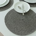 thumbnail image 4 of Mainstays Lava Polyester Round Table Placemat Graphite 15" Round, 4 of 7