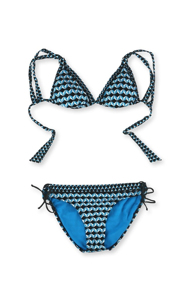 Kenneth Cole Womens Geo Side Tie 2 Piece Bikini