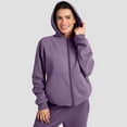 thumbnail image 6 of Rohuuque Women's Zip Up Hoodies Sweatshirt Long Sleeve Solid Color Casual Jacket with Pockets Lightweight Outdoor Sport Sweatshirts Purple, 6 of 9