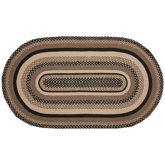 VHC Brands Sawyer Mill Farmhouse Jute Floor Rectangular Rug, Charcoal Creme