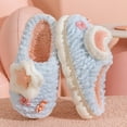 thumbnail image 5 of Xfvqtps Womens Furry Slippers Fluffy Plush Bow Rabbit Moon and Stars Cute Girlish Princess Thick Bottom Memory Foam Comfortable Non-Slip Warm Winter Home Slippers Blue, 5 of 7