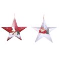 thumbnail image 3 of Wosthever Adornos de estrella de árbol de Navidad, colgantes de vacaciones de Año Nuevo, diseño de escena interior, colgante de Navidad de Muñeco de nieve, 3 of 6