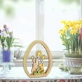 thumbnail image 6 of Guozer Easter Wooden Bunny Ornament Centerpiece for Desk Easter Decoration for Home Ornament for Easter Indoor Outdoor Garden Yard, 6 of 8