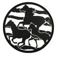 thumbnail image 2 of Evergreen Lasercut Horses Outdoor Metal Wall Decor, 24'' x 1'' x 24'' inches, 2 of 3