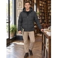 thumbnail image 4 of Heting Men's Winter Puffer Jacket with Hood Lightweight Quilted Coat Windproof Outerwear for Travel Daily Wear Dark Grey XX-Large, 4 of 9