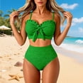 thumbnail image 2 of XIYON Womens Bikini Sets High Waisted Control Tankini Two Piece Swimwear Stretchy Bathing For Beach Ladies Swimwear Classic, 2 of 5