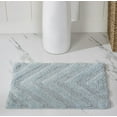 thumbnail image 4 of Better Trends 4 Piece Bathroom Rug Set 100% Cotton Extra Soft Tufted Bath Rug Water Absorbent Non-Slip Bath Mat Machine Washable (Blue) Hugo Collection, 4 of 9