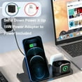 thumbnail image 4 of Soporte de carga inalámbrico 3 en 1 Compatible con Apple Watch y Airpods Pro, base de carga rápida para iPhone 12 pro, 11, Xs max, Xr, 4 of 8
