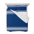 thumbnail image 7 of Quilts Twin Size Bedding Set, Blue Striped Lightweight Quilted Comforter, Farmhouse Blue White Stripes Soft Reversible Bedspread Coverlet with Pillow Covers for All Season, 68" x 86", 7 of 7