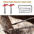 String Tree Saw 53in Hand Rope Chain Saw, 68 Teeth Sharp Manual Saw for Tree Cutting ...